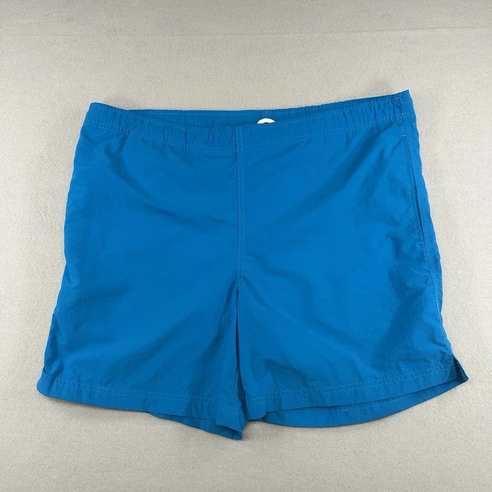 LANDS END SWIM TRUNKS WATER SHORTS LINED MENS MEDIUM ROYAL BLUE Boardshorts